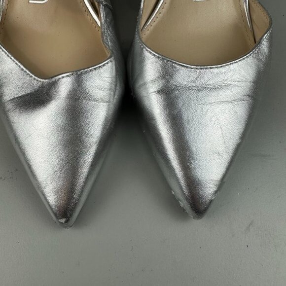 Calvin Klein Larin Pumps in Silver Leather - Picture 4 of 9